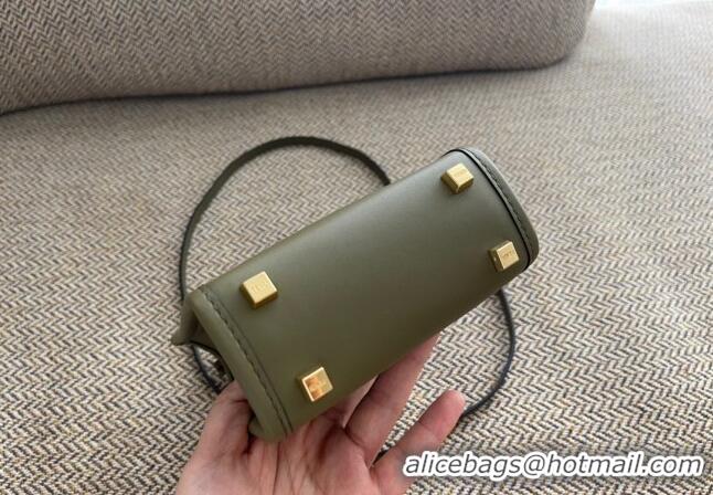 Cheapest Fendi Sunshine Leather Mini Shopper Bag 0213 Green 2023