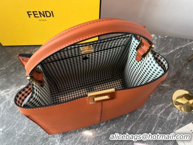 Good Taste Fendi Peekaboo X-Lite Medium Bag in FD8051 Brown Calfskin 2023