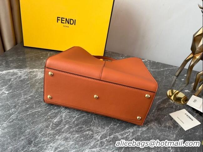 Good Taste Fendi Peekaboo X-Lite Medium Bag in FD8051 Brown Calfskin 2023