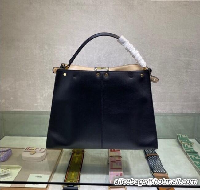 Grade Quality Fendi Peekaboo X-Lite Large Bag in FD8052 Black Calfskin 2023