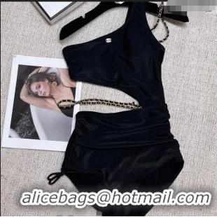 Spot Bulk Chanel Chain Swimwear 021415 Black 2023