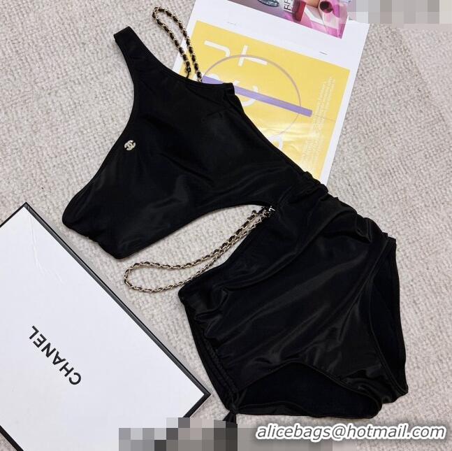 Spot Bulk Chanel Chain Swimwear 021415 Black 2023