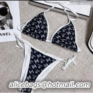 Luxury Classic Chanel Logo Print Swimwear 0214 Black 2023