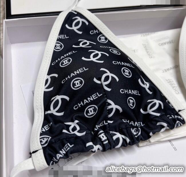 Luxury Classic Chanel Logo Print Swimwear 0214 Black 2023