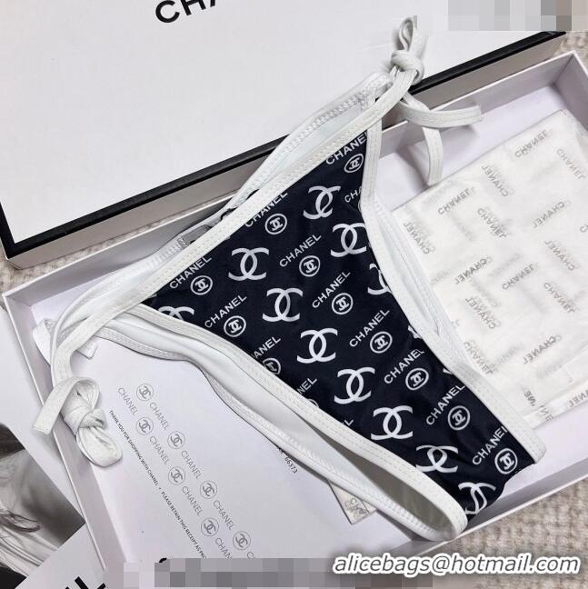 Luxury Classic Chanel Logo Print Swimwear 0214 Black 2023