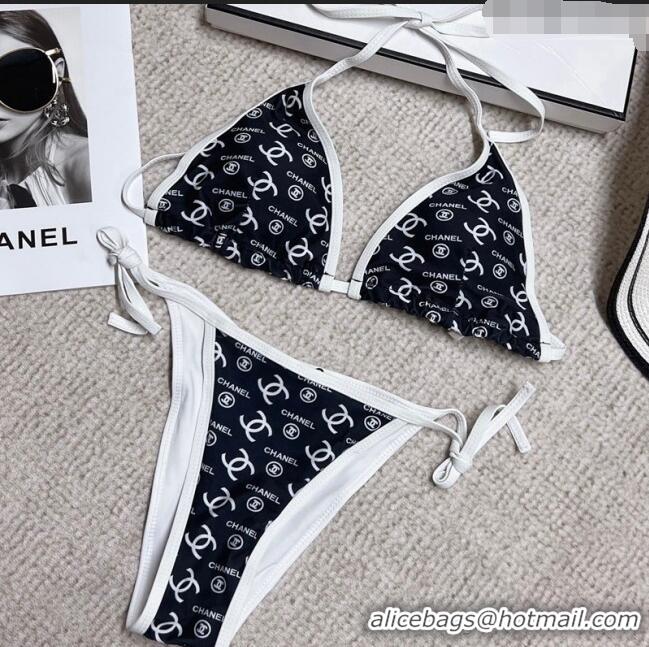 Luxury Classic Chanel Logo Print Swimwear 0214 Black 2023