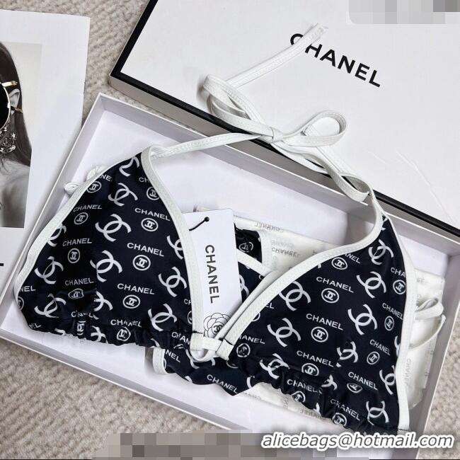 Luxury Classic Chanel Logo Print Swimwear 0214 Black 2023