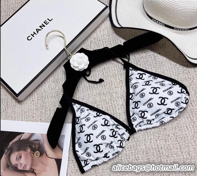 Top Quality Chanel Logo Print Swimwear 0214 White 2023