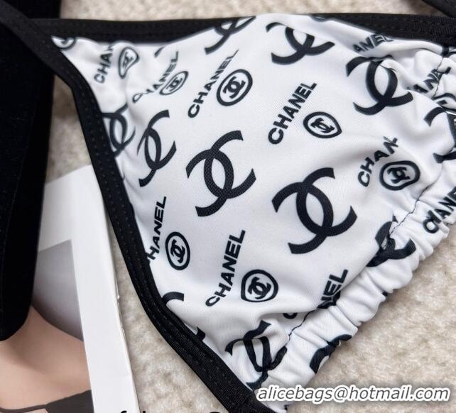 Top Quality Chanel Logo Print Swimwear 0214 White 2023