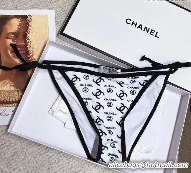 Top Quality Chanel Logo Print Swimwear 0214 White 2023