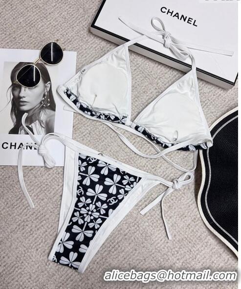 Modern Classic Chanel Print Swimwear 021438 Black/White 2023