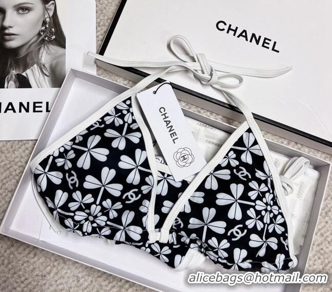 Modern Classic Chanel Print Swimwear 021438 Black/White 2023