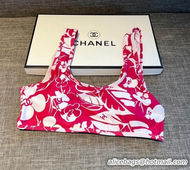 Sophisticated Grade Chanel Camellia Bloom Swimwear 0308 Red 2023