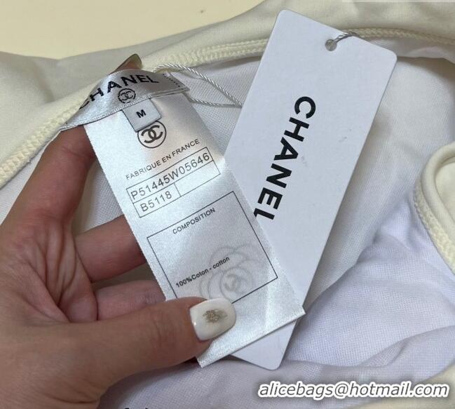 Discount Chanel One Piece Swimwear 030710 White 2023