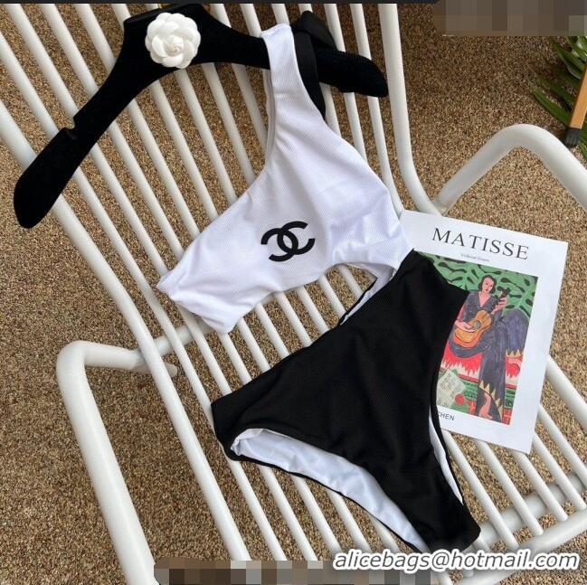 Classic Specials Chanel Two Pieces Swimwear 030711 White/Black 2023