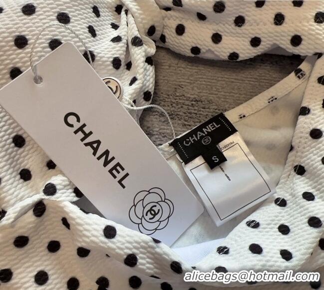 Cheapest Chanel Dots Swimwear 030740 White/Black 2023