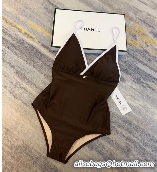 Original Cheap Chanel One Piece Swimwear 031104 Black 2023