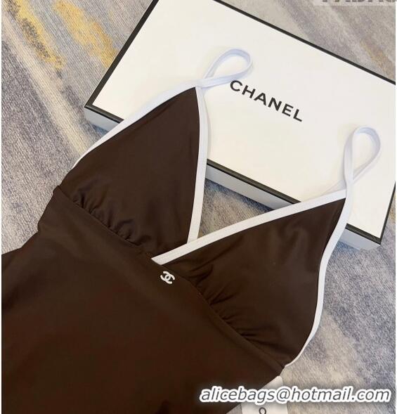 Original Cheap Chanel One Piece Swimwear 031104 Black 2023