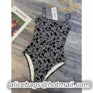 Inexpensive Chanel CC One Piece Swimwear 0311 Black/White 2023