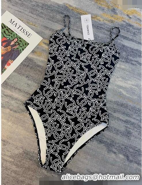 Inexpensive Chanel CC One Piece Swimwear 0311 Black/White 2023