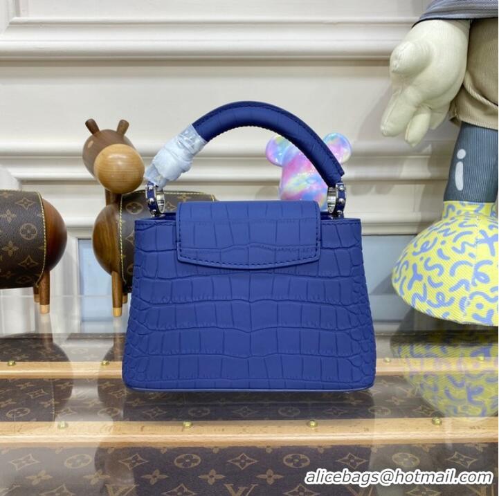 Top Design Louis Vuitton CAPUCINES MINI N93163 blue