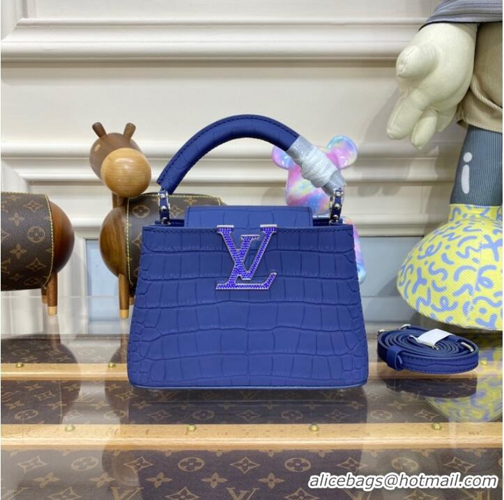 Top Design Louis Vuitton CAPUCINES MINI N93163 blue