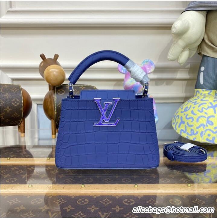 Top Design Louis Vuitton CAPUCINES MINI N93163 blue