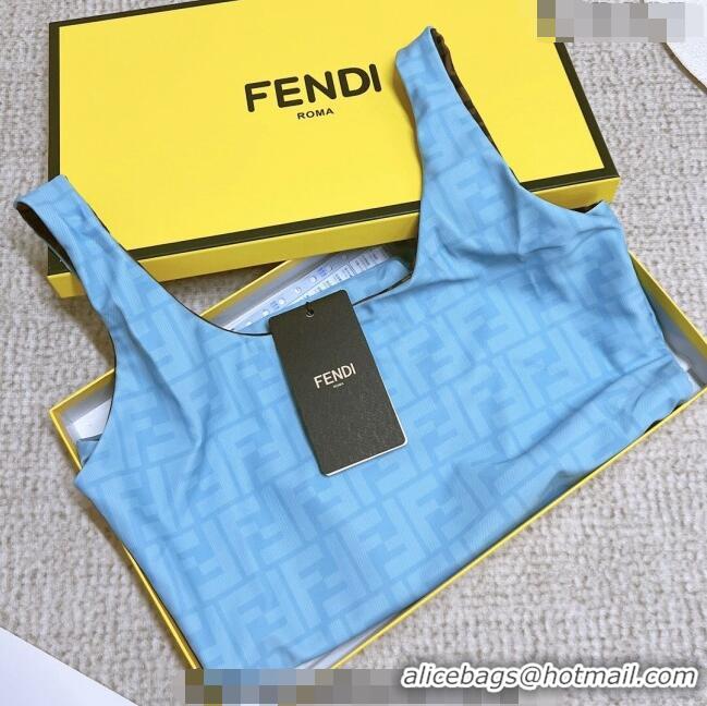 New Design Fendi FF Reversible Swimwear 02141 Blue/Brown 2023