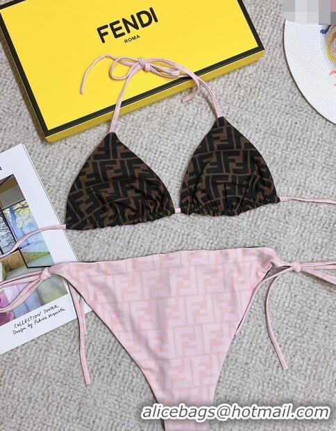 Low Cost Fendi FF Reversible Swimwear 021423 Pink/Brown 2023