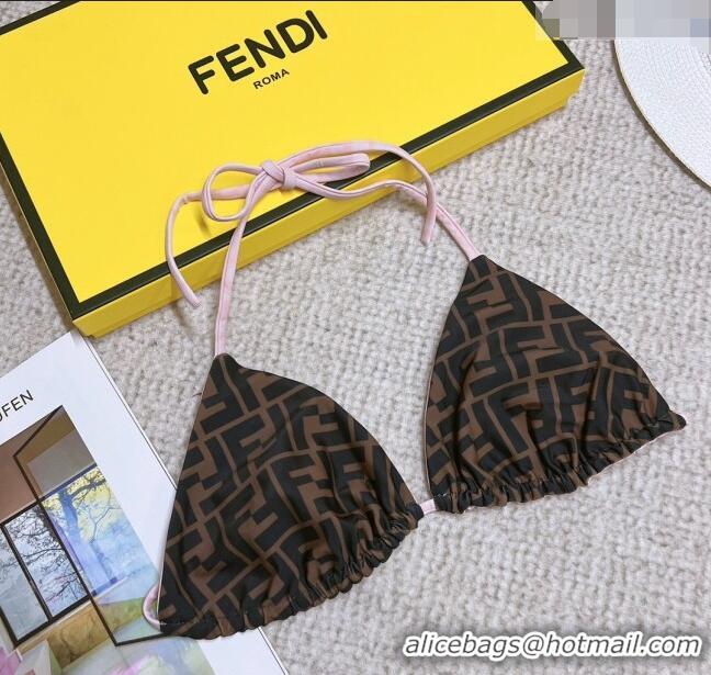 Low Cost Fendi FF Reversible Swimwear 021423 Pink/Brown 2023