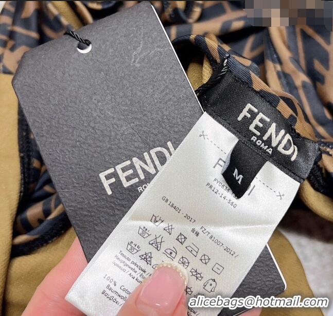 Unique Discount Fendi FF One Piece Swimwear 0307 Brown 2023