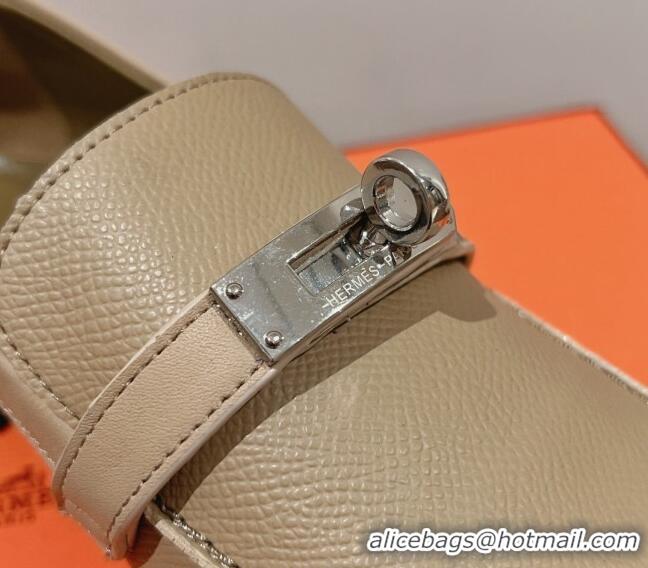 Duplicate Hermes Destin Loafers in Epsom Calfskin Beige 221205