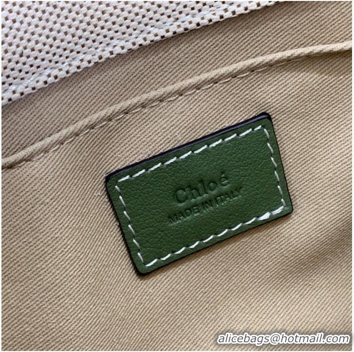 Grade Quality Chloe Cloth & leather 7576 green