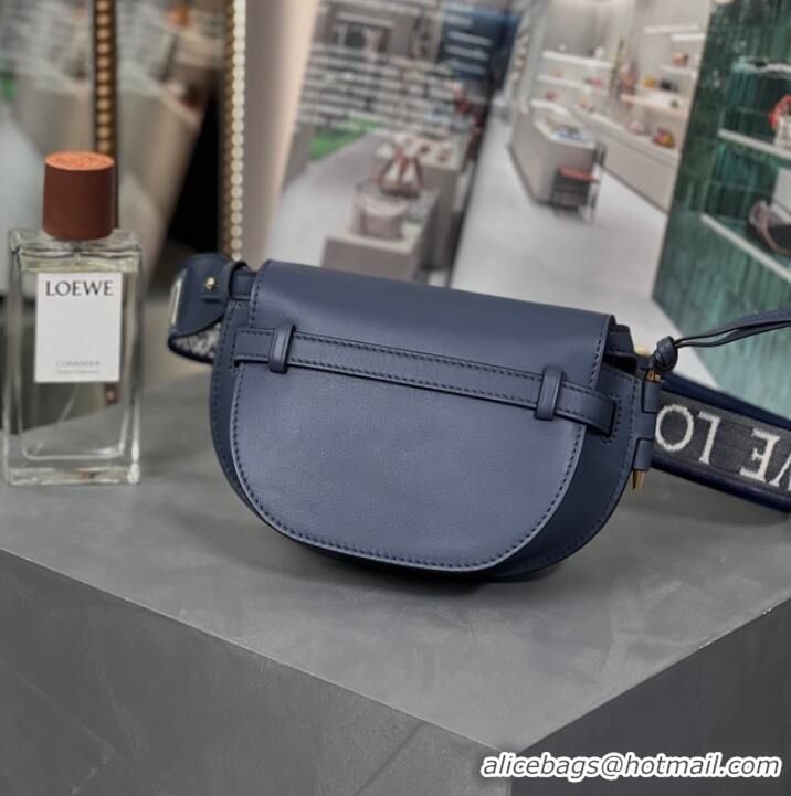 Famous Brand Loewe small Crossbody Bags Original Leather 55662 dark blue