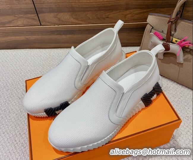 Popular Style Hermes Knit Mesh Slip-on Sneakers White 221212