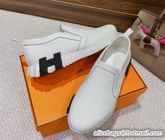 Popular Style Hermes Knit Mesh Slip-on Sneakers White 221212