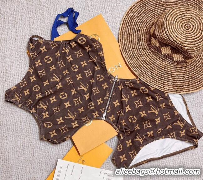 Affordable Price Louis Vuitton Zip Swimwear LV0307 Brown 2023