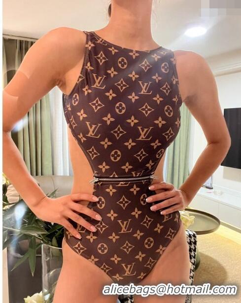 Affordable Price Louis Vuitton Zip Swimwear LV0307 Brown 2023