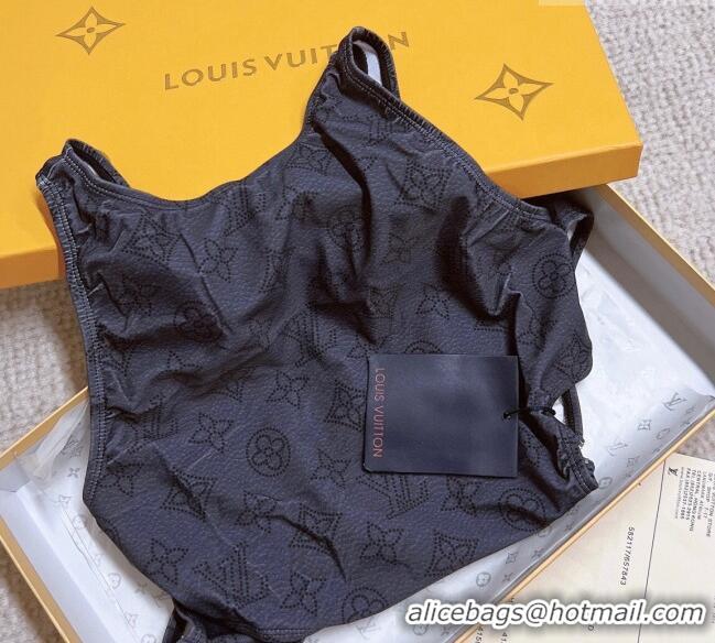 ​Top Design Louis Vuitton Zip Swimwear 0307 Black 2023