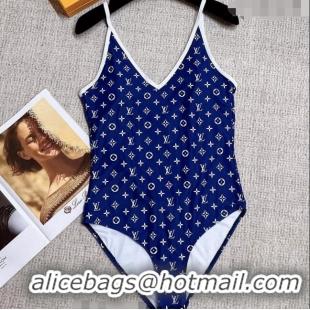 ​Traditional Discount Louis Vuitton One Piece Swimwear 0307 Blue 2023