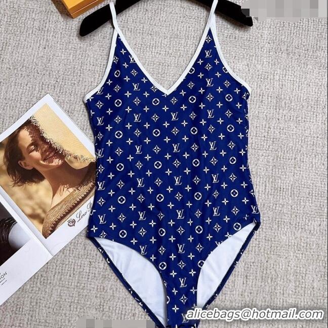 ​Traditional Discount Louis Vuitton One Piece Swimwear 0307 Blue 2023