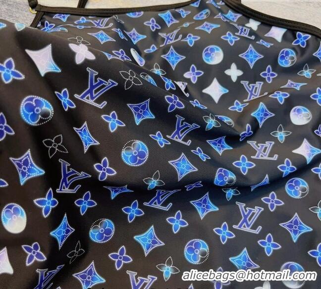 Top Design Louis Vuitton One Piece Swimwear 0311 Blue/Black 2023