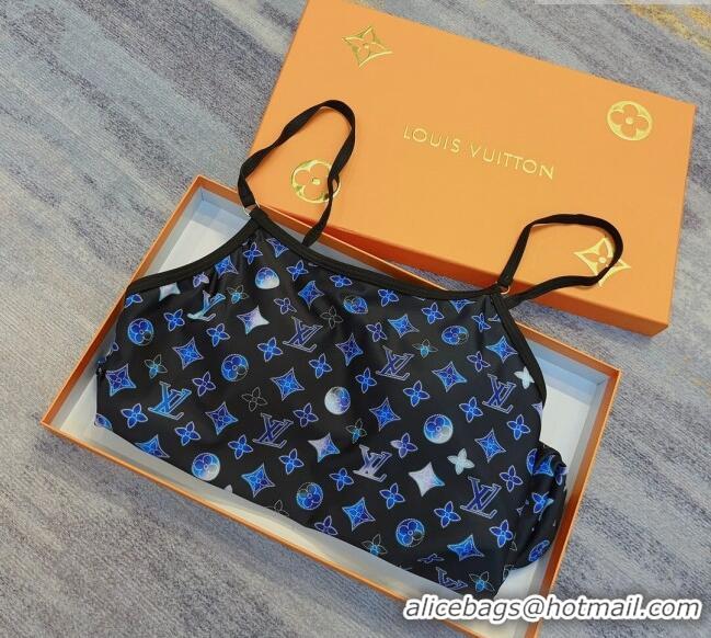 Top Design Louis Vuitton One Piece Swimwear 0311 Blue/Black 2023