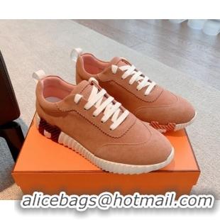 Purchase Hermes Bouncing Sneakers in Suede Peachy Pink 3020873