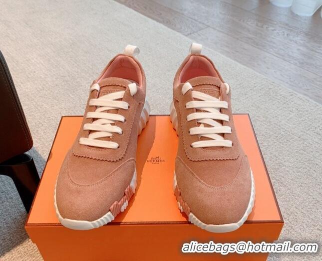 Purchase Hermes Bouncing Sneakers in Suede Peachy Pink 3020873