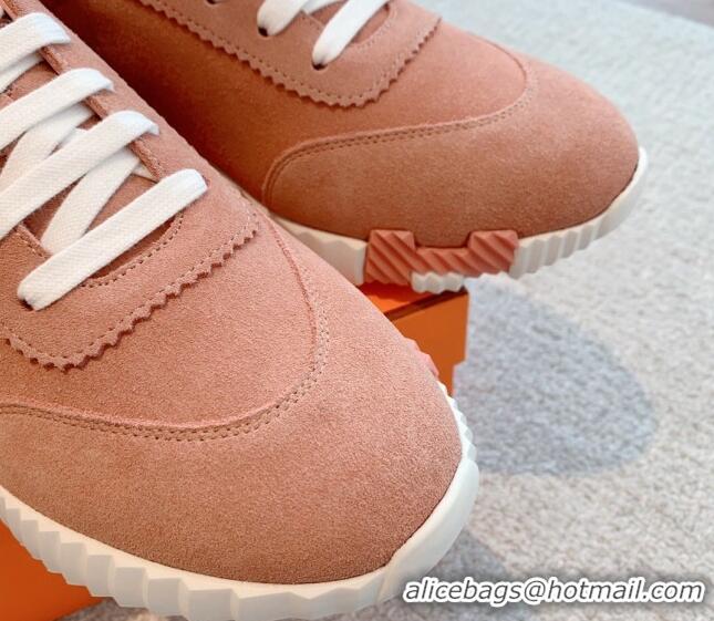 Purchase Hermes Bouncing Sneakers in Suede Peachy Pink 3020873