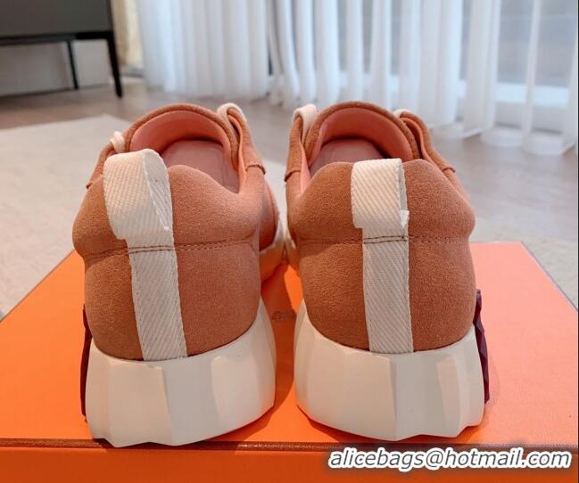 Purchase Hermes Bouncing Sneakers in Suede Peachy Pink 3020873