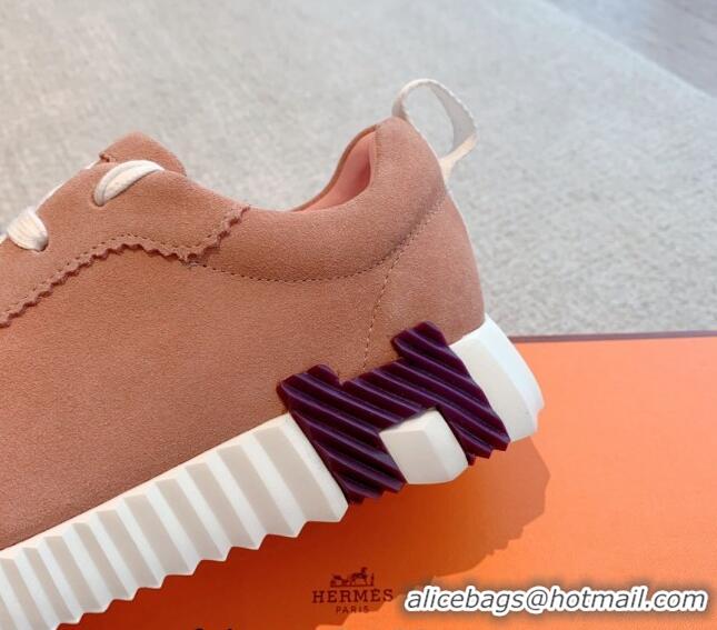 Purchase Hermes Bouncing Sneakers in Suede Peachy Pink 3020873