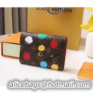 New Design Louis Vuitton LVxYK Monogram Canvas With Painted Dots Victorine Wallet M81865