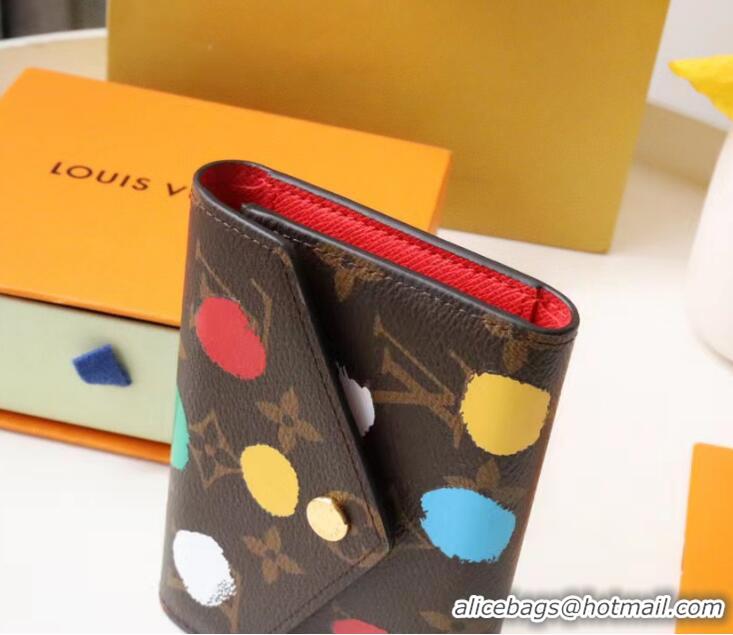 New Design Louis Vuitton LVxYK Monogram Canvas With Painted Dots Victorine Wallet M81865